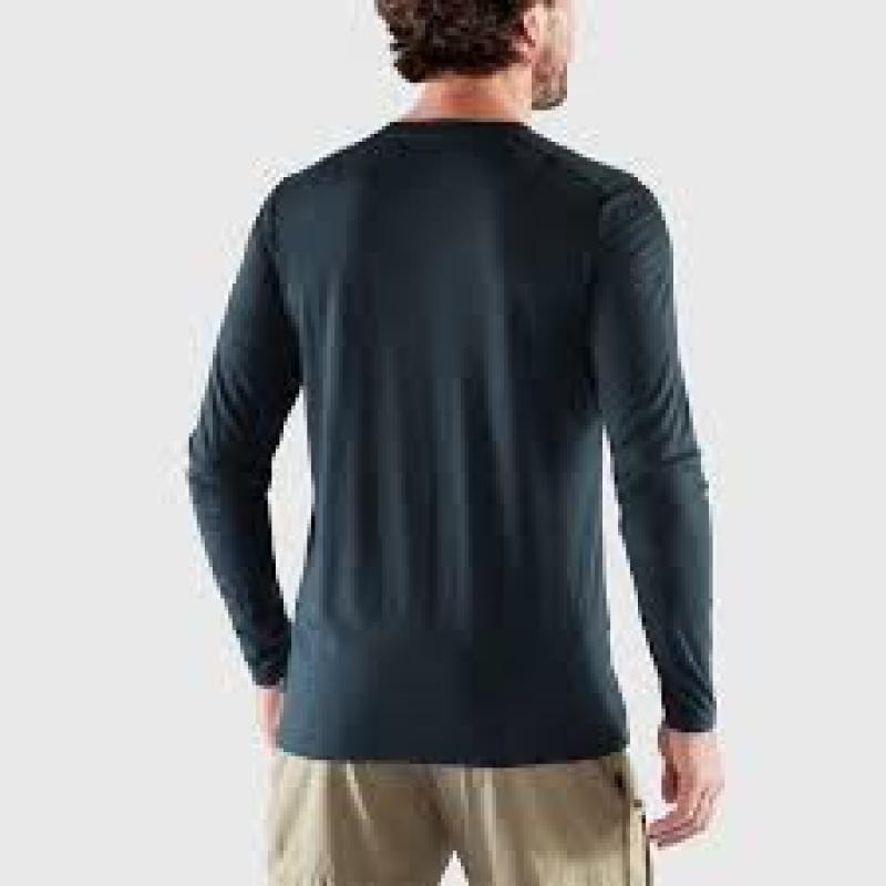Fjällräven Abisko Wool Longsleeve Herre Dark Navy - Bilde 2