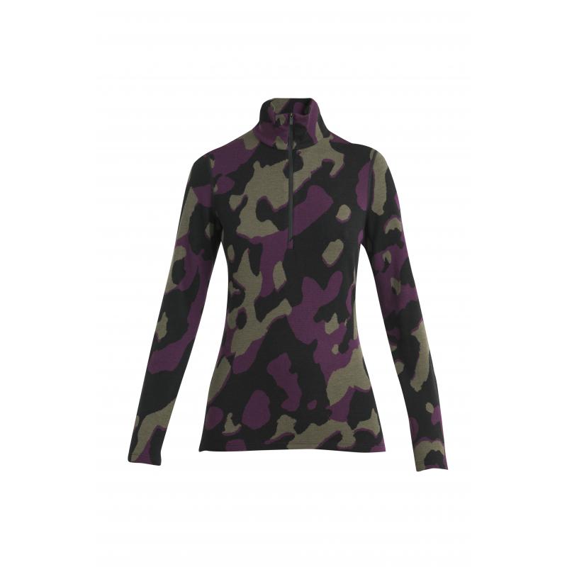 Icebreaker Women Mer 260 Vertex LS Half Zip NaturalCamo