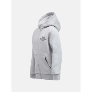Peak Performance Original Zip Hood Junior Grey Melange