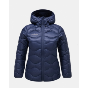Peak Performance Helium Down Hood Jacket Dame Blue Shadow