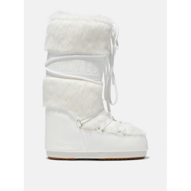 Moon Boot MB Icon Faux Fur Dame -Optical White