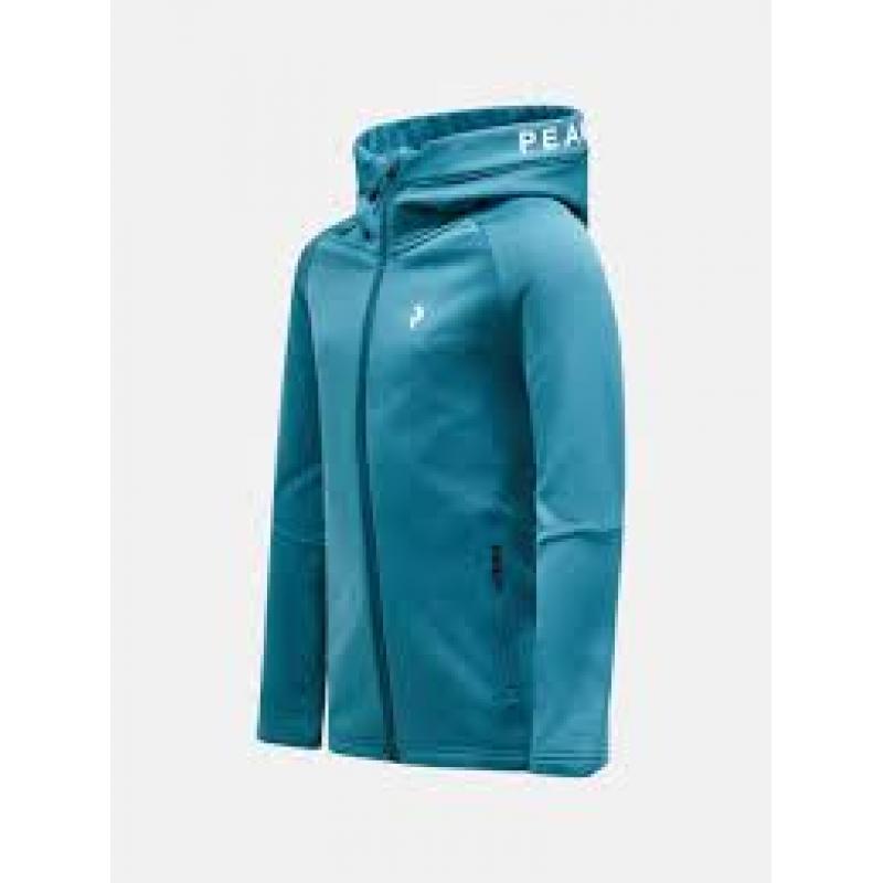 Peak Performance Rider Zip Hood Junior Hydro Fresh Blue - Bilde 2