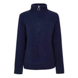 WoolLand Loen knitted sweater Dame Blue Ink