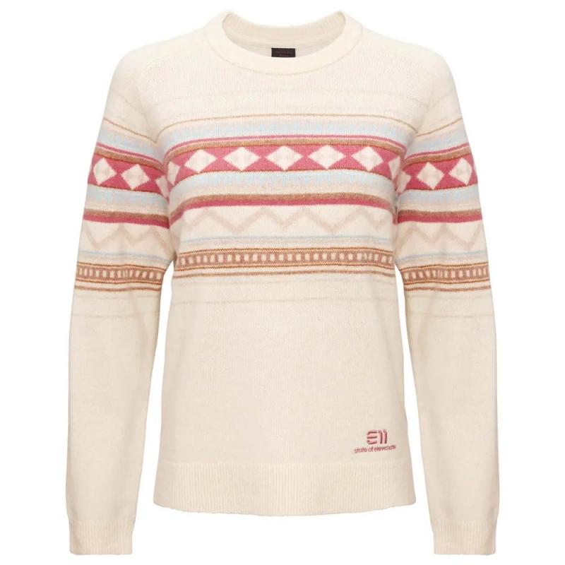 Elevenate Fionnay Knit Dame Genser Ecru White