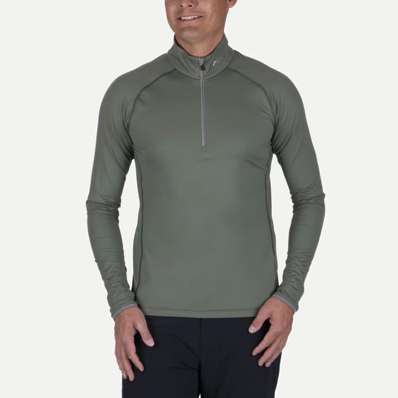 Kjus Kjus Feel Midlater Halfzip Herre -Green smoke/Pewter