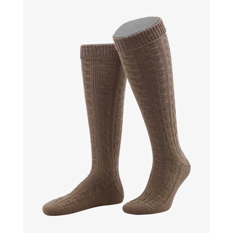 Lusana Nikkerstømpe i ull -Brown