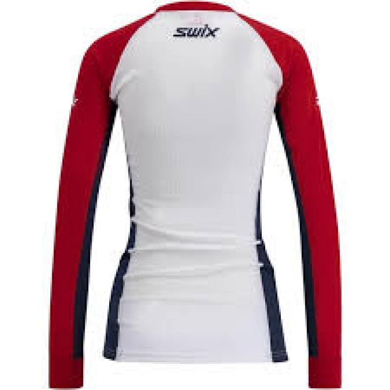 Swix Racex Classic Long Sleeve Dame Swix Red/Bright White - Bilde 2
