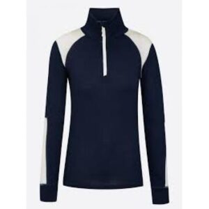 WoolLand Hilleknuten LS top Dame Blue Ink