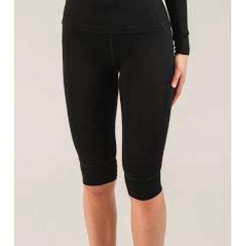 WoolLand Rena tights 3/4 long Dame Sort - Bilde 3