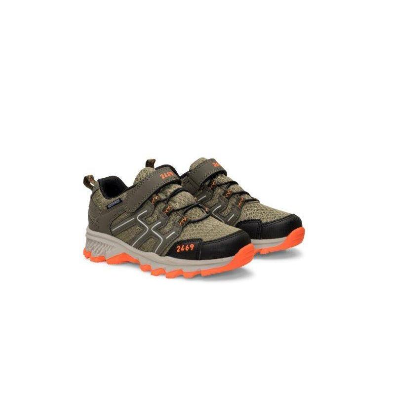 2469 Hiker Low Junior -Army/ orange