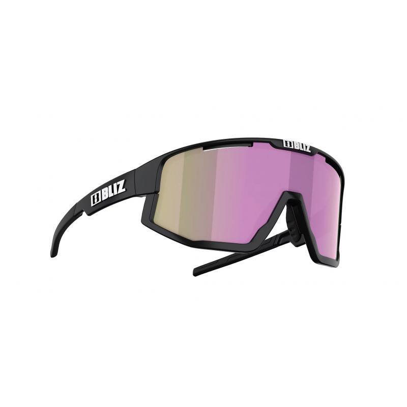 BLIZ Fusion Small Matt Black w/Brown&Rose Mirror