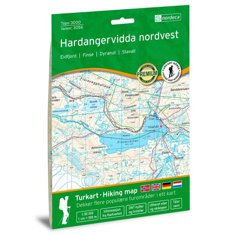 Nordeca Hardangervidda nordvest 1:50 000
