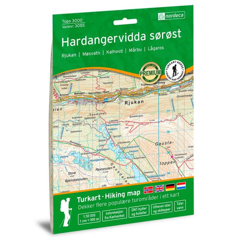 Nordeca Hardangervidda sørøst 1:50 000