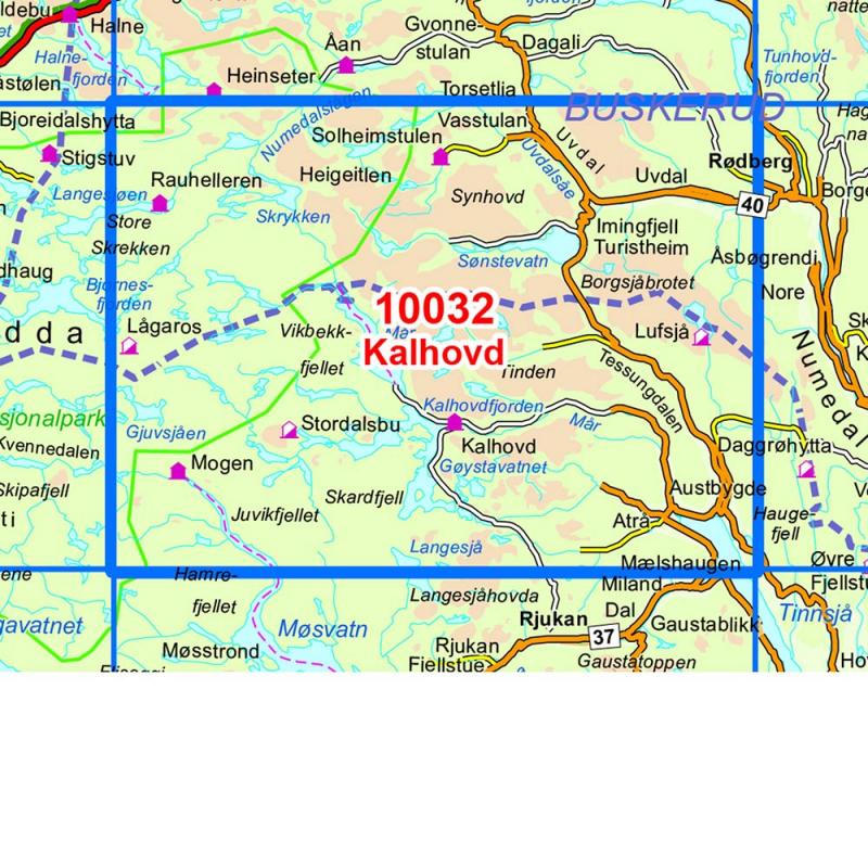 Nordeca Norge-serien KALHOVD 1:50 000 - Bilde 2