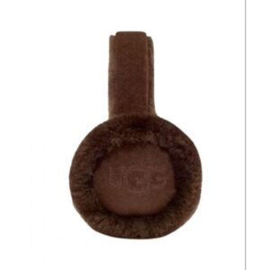 UGG Sheepskin Embroidery Earmuff Dame Mørk Brun