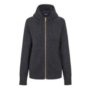 WoolLand Justatinden Knitted Jacket Dame Charcoal Grey
