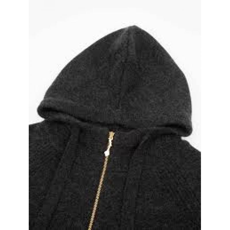 WoolLand Justatinden Knitted Jacket Dame Charcoal Grey - Bilde 5