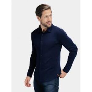 WoolLand Vefsna Shirt Herre Blue Ink