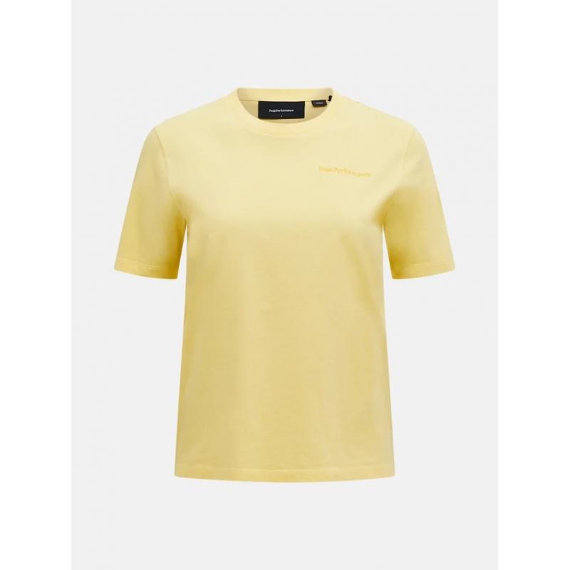 Peak Performance Original Small Logo T-skjorte Dame Mellow Yellow