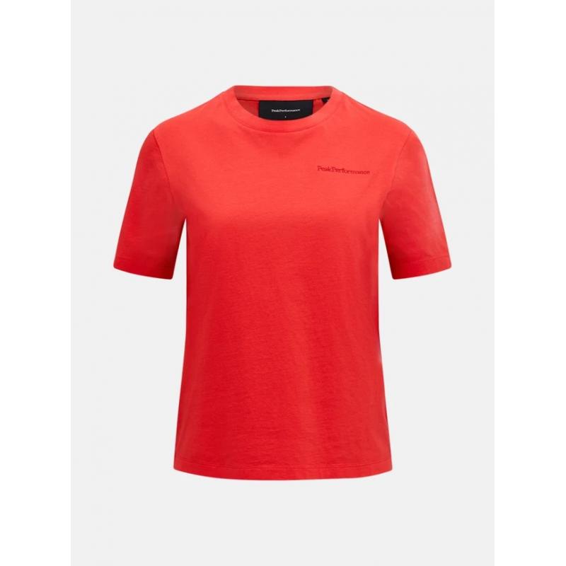 Peak Performance Original Small Logo T-skjorte Dame Briliant Red