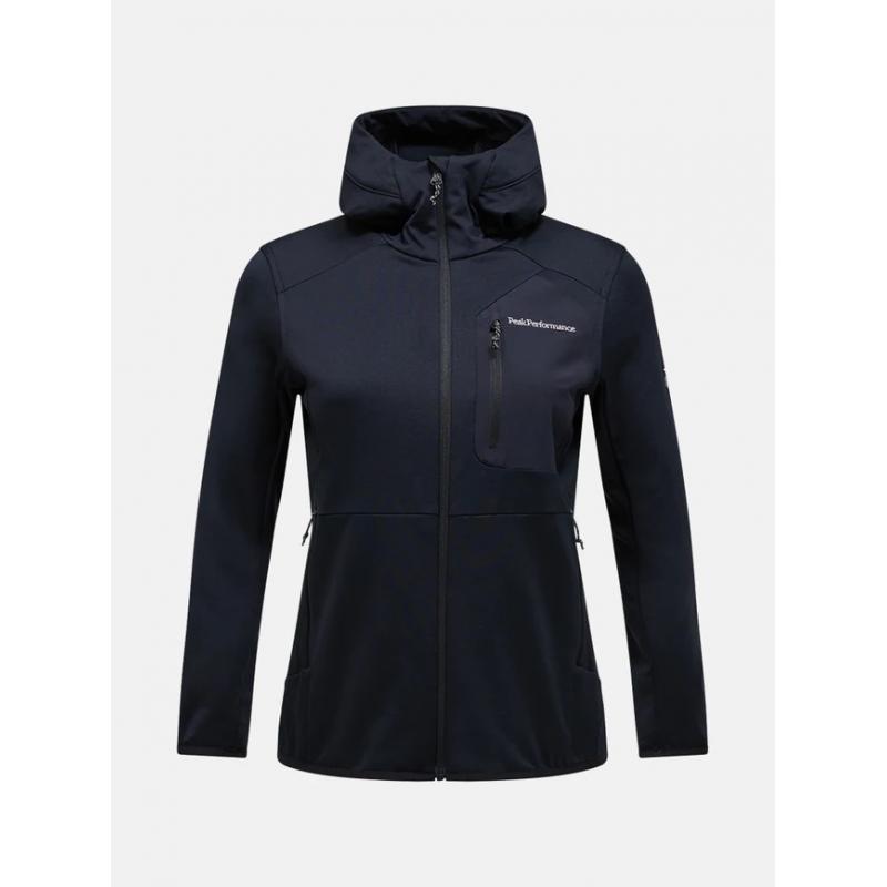 Peak Performance Utility Light Zip Hood Dame Black