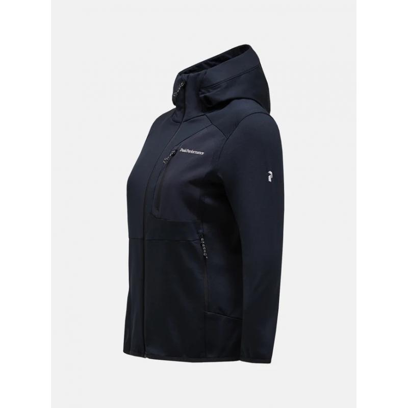 Peak Performance Utility Light Zip Hood Dame Black - Bilde 2