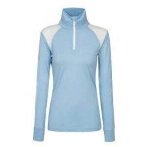 WoolLand Hilleknuten LS top Dame Light Sky