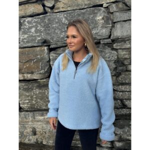 Monel Annie Fleece Genser Dame -Light Blue